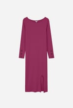 Ruched Button Decor Long Sleeve Tunic Dress
