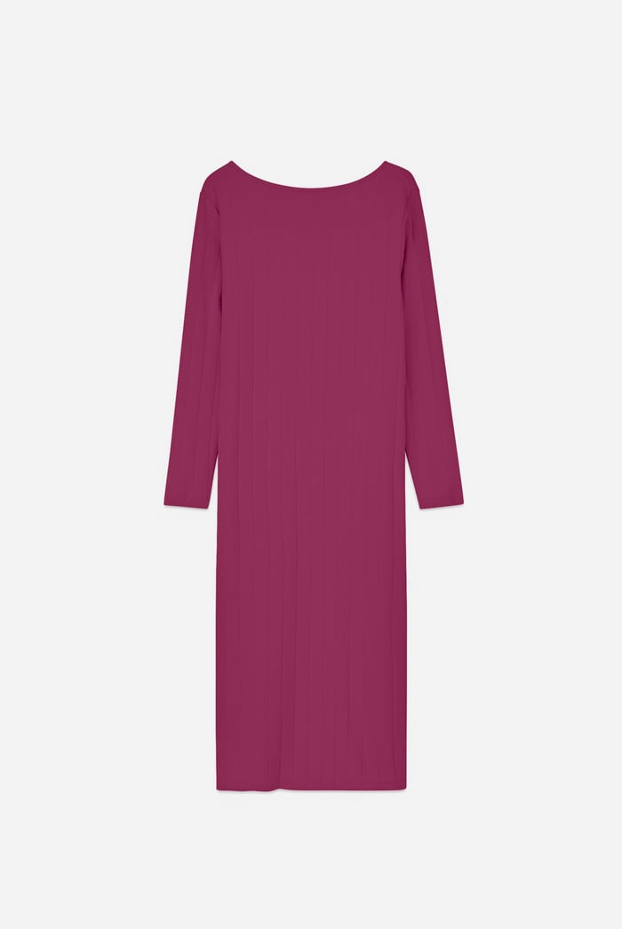 Ruched Button Decor Long Sleeve Tunic Dress