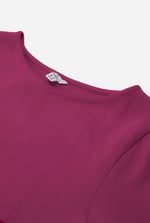 Ruched Button Decor Long Sleeve Tunic Dress