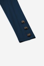 Ruched Button Decor Long Sleeve Tunic Dress