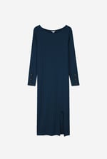 Ruched Button Decor Long Sleeve Tunic Dress