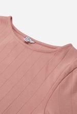 Ruched Button Decor Long Sleeve Tunic Dress