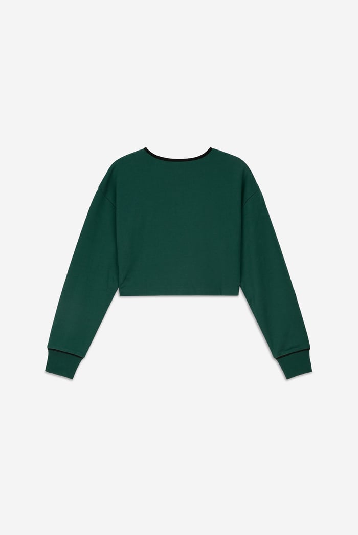 Womens Drop Shoulder Zip Through Top