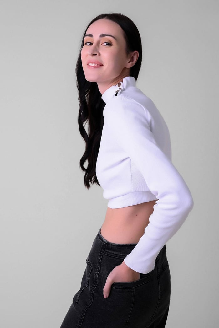 Women Turtleneck Crop Tops