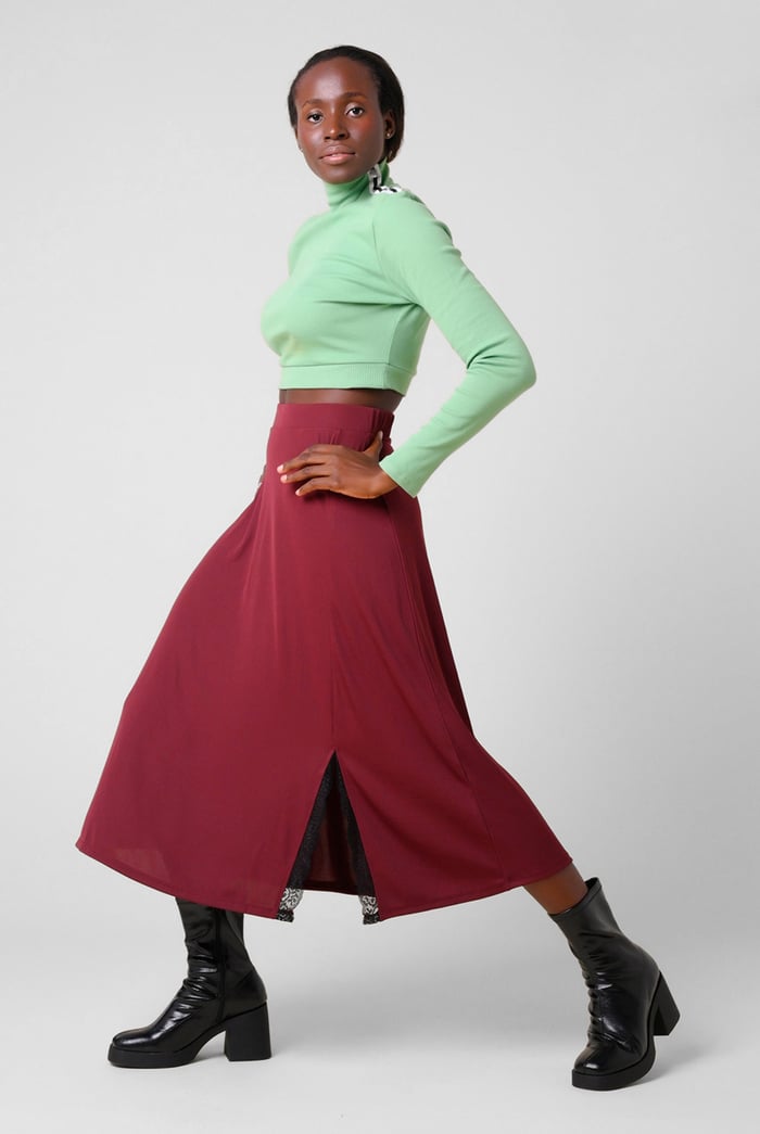 Women Turtleneck Crop Tops