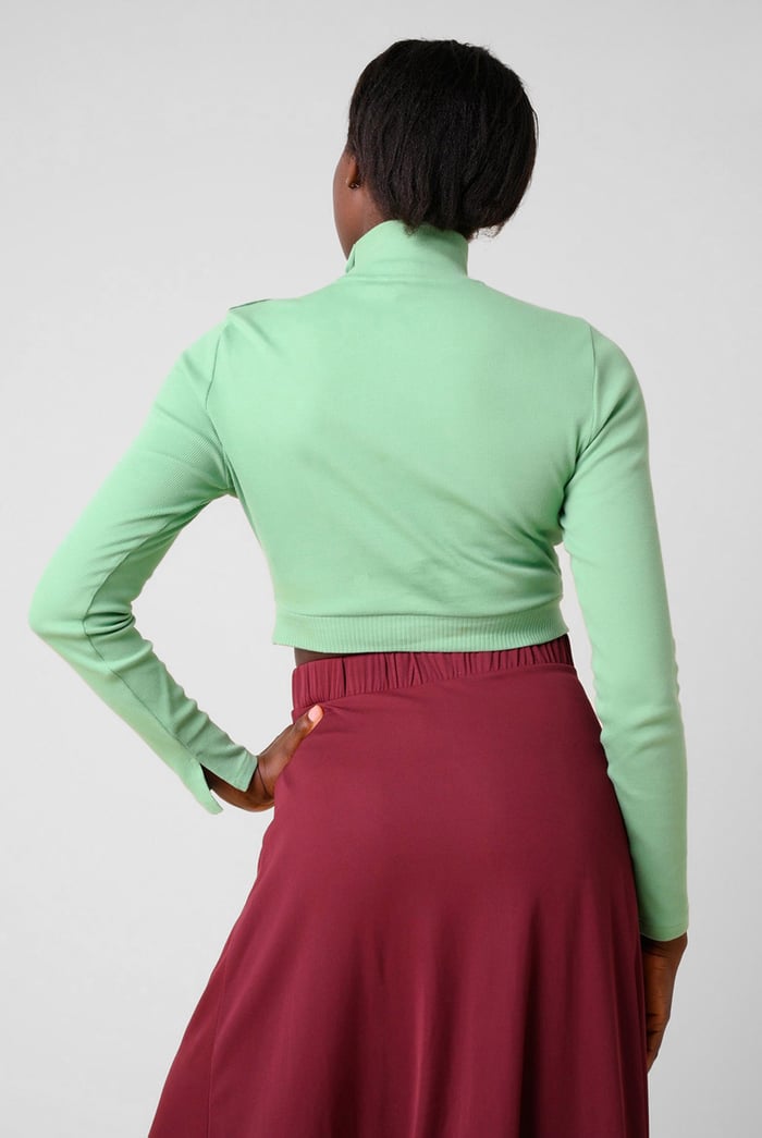 Women Turtleneck Crop Tops