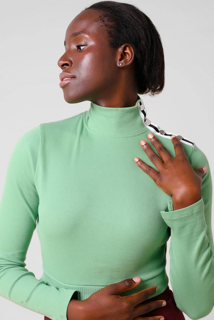 Women Turtleneck Crop Tops