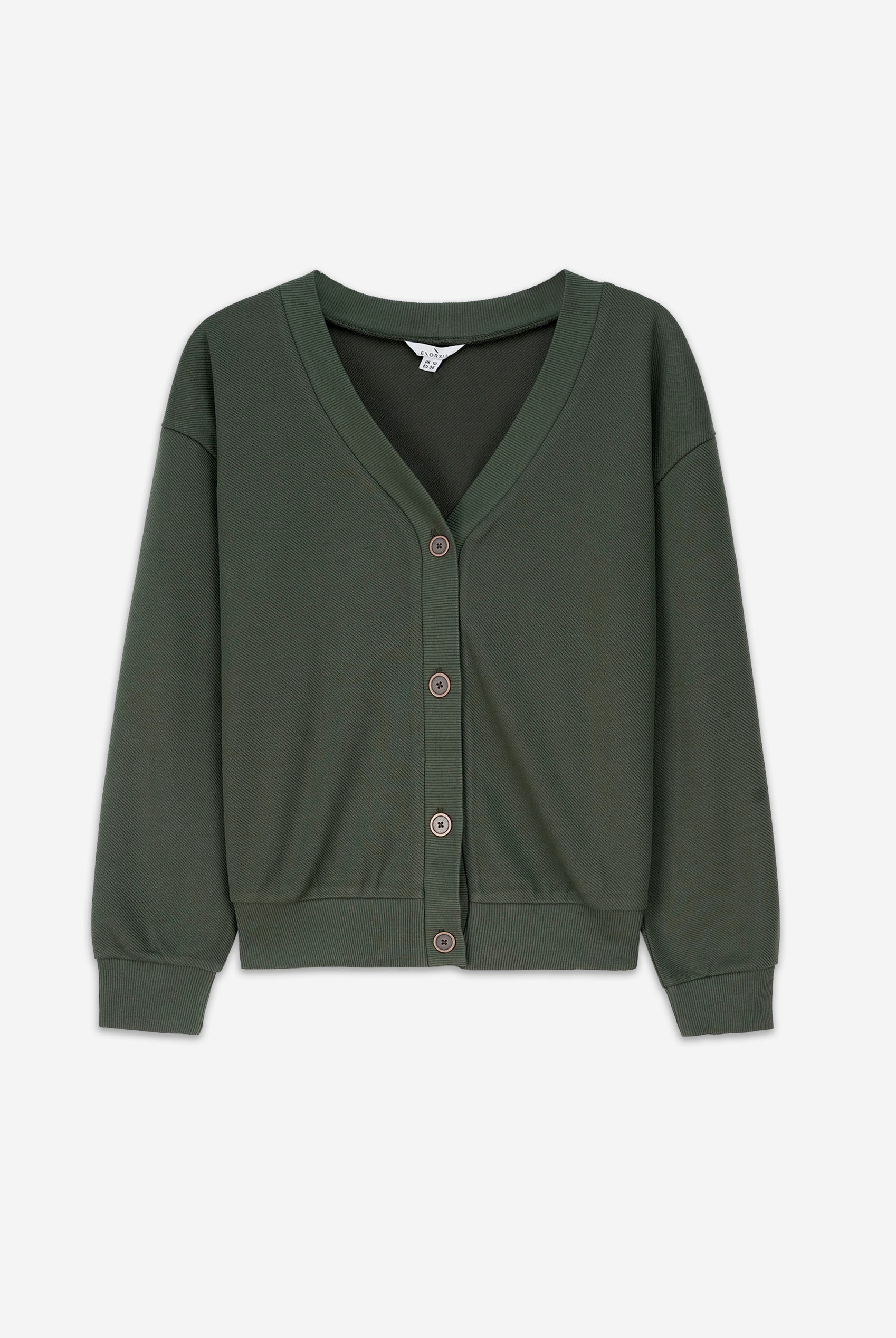 Knitted Cardigan With Front Buttons Details
