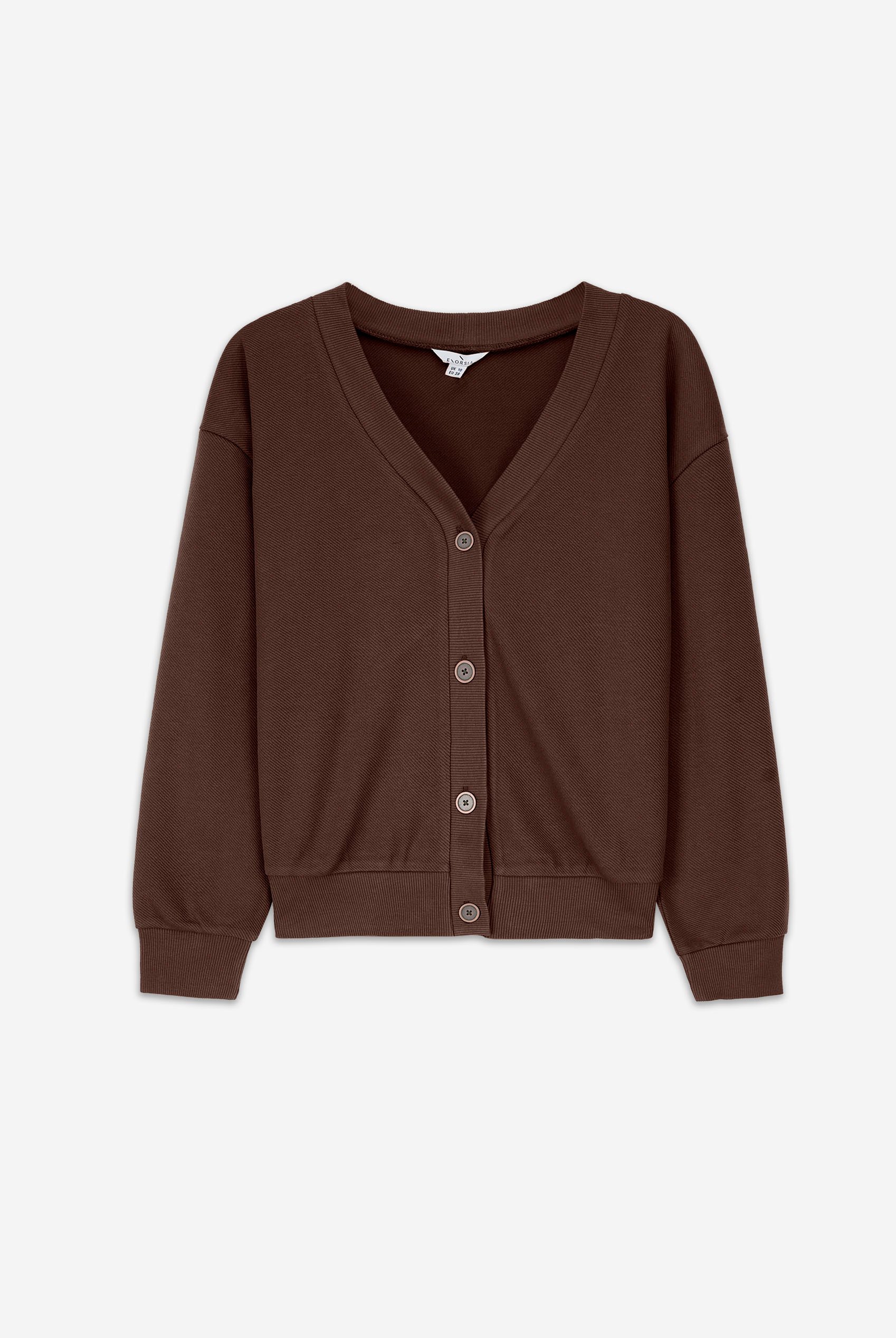 Knitted Cardigan With Front Buttons Details