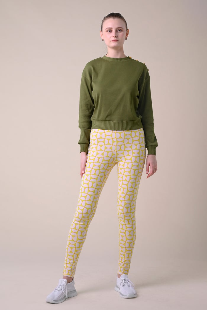 Button Shoulder Crewneck Sweatshirt