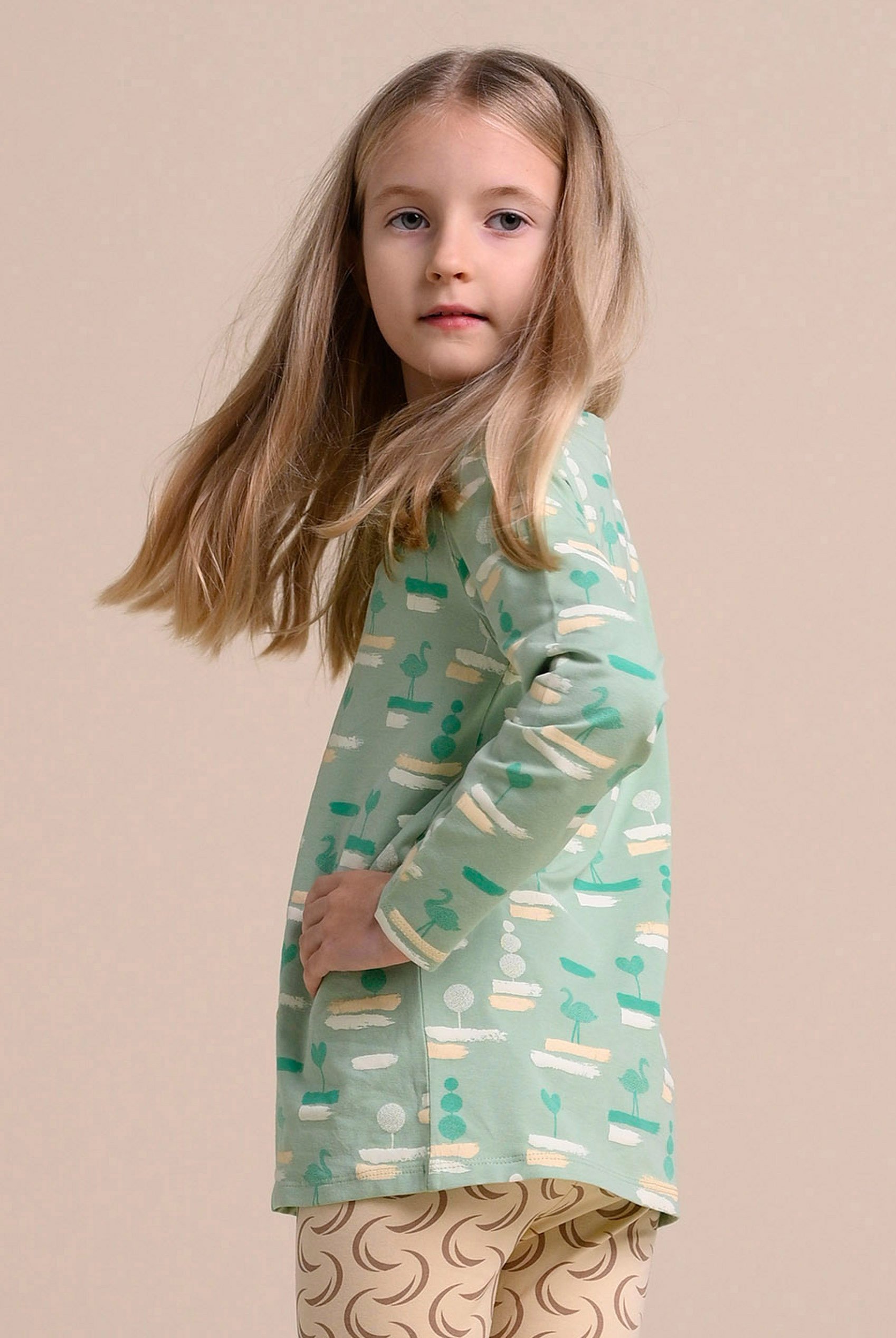 Flemingo Print Long Sleeve T-Shirt (2yrs-9yrs)