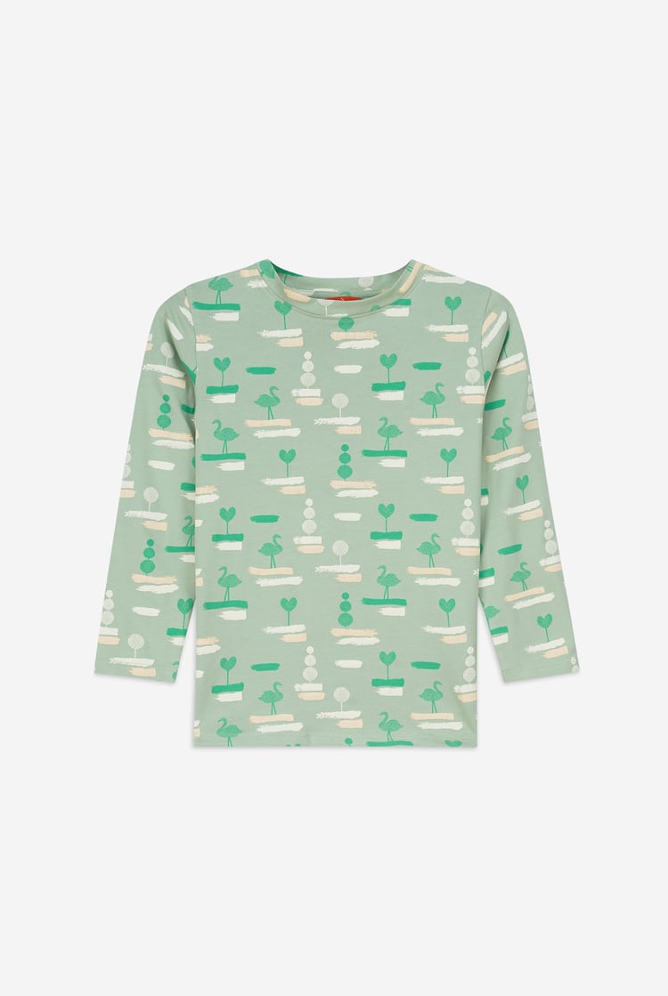 Flemingo Print Long Sleeve T-Shirt (2yrs-9yrs)