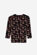 Flemingo Print Long Sleeve T-Shirt (2yrs-9yrs)
