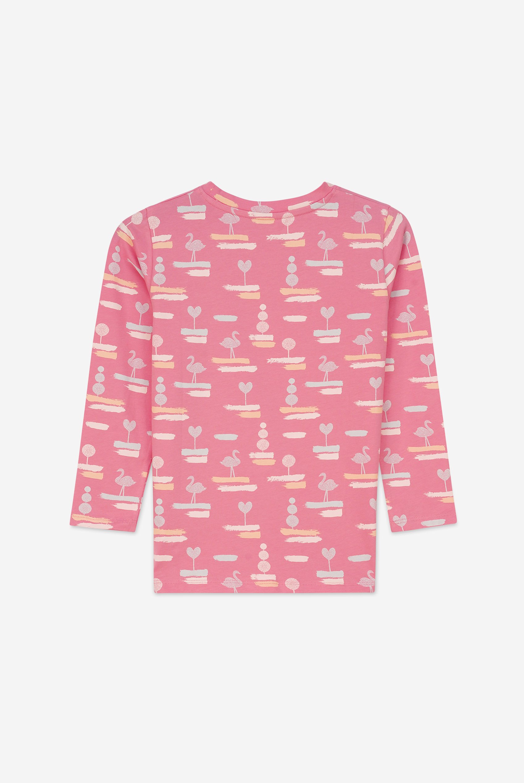 Flemingo Print Long Sleeve T-Shirt (2yrs-9yrs)