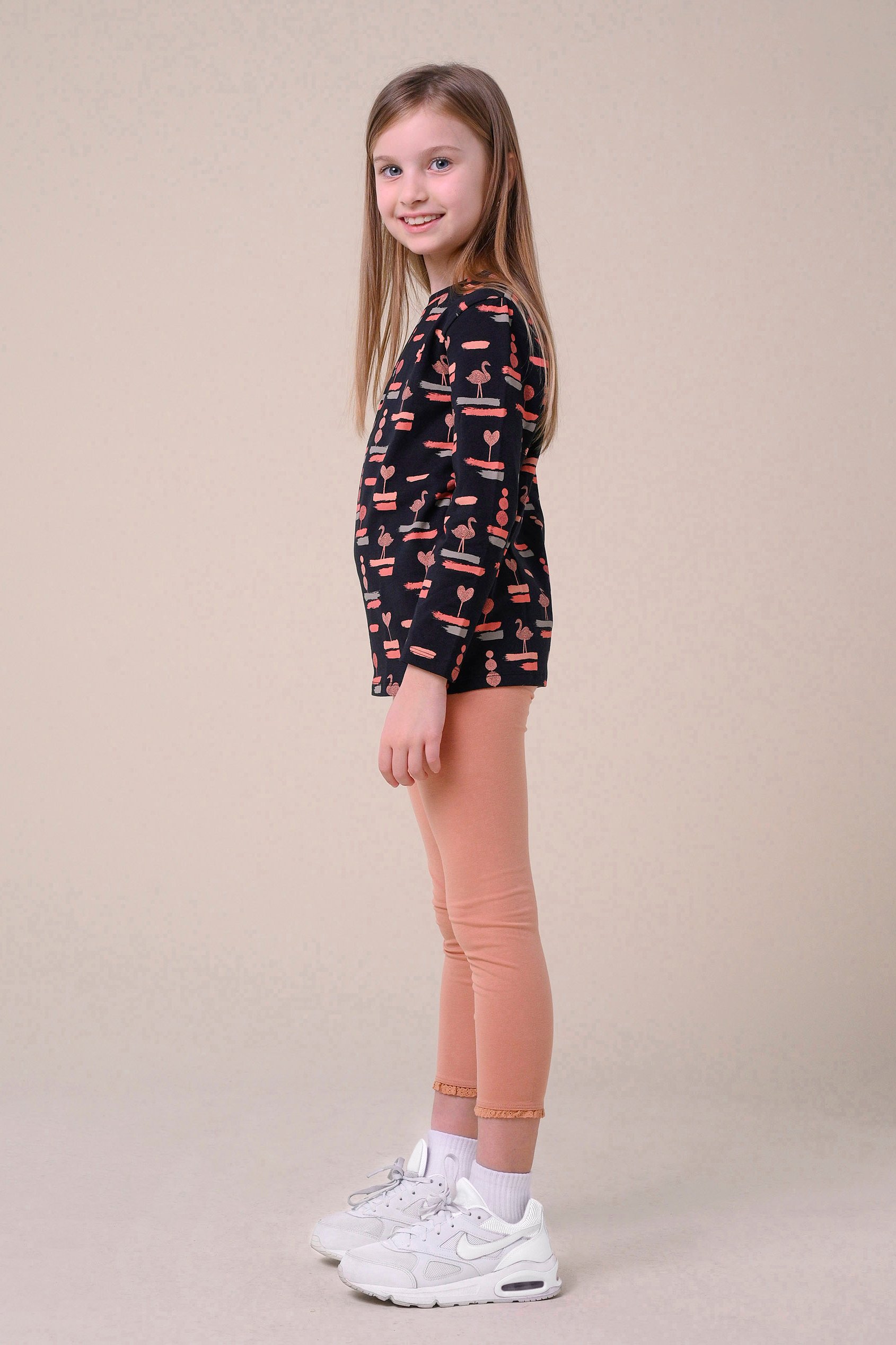 Flemingo Print Long Sleeve T-Shirt (2yrs-9yrs)
