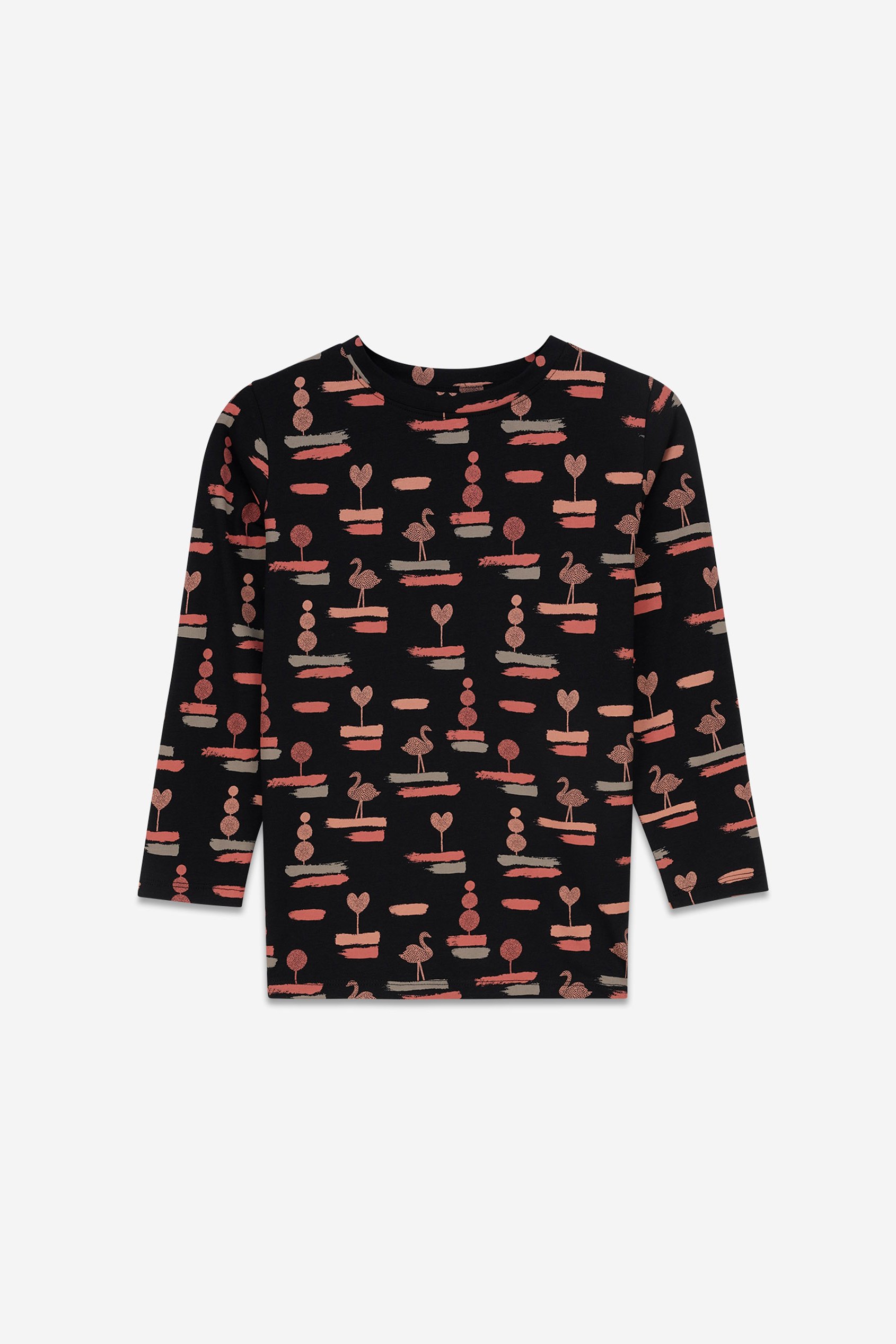 Flemingo Print Long Sleeve T-Shirt (2yrs-9yrs)