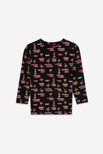 Flemingo Print Long Sleeve T-Shirt (2yrs-9yrs)