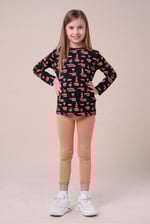 Flemingo Print Long Sleeve T-Shirt (2yrs-9yrs)