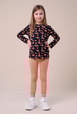 Flemingo Print Long Sleeve T-Shirt (2yrs-9yrs)