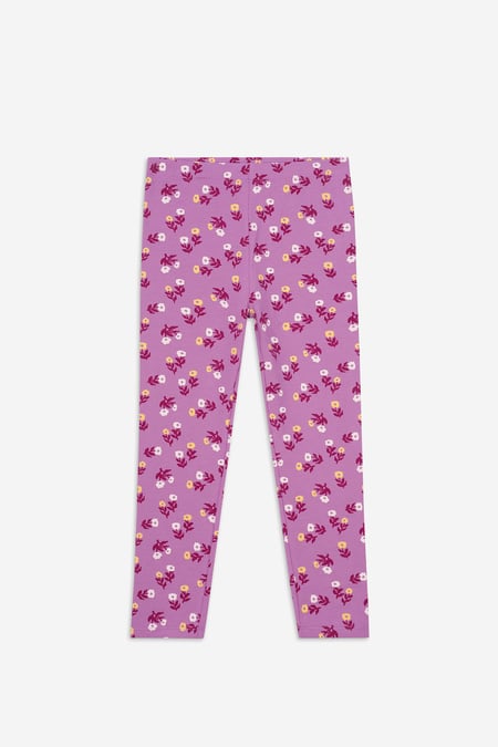 Purple Ditsy Floral Print Leggings (12/18mths-7yrs)
