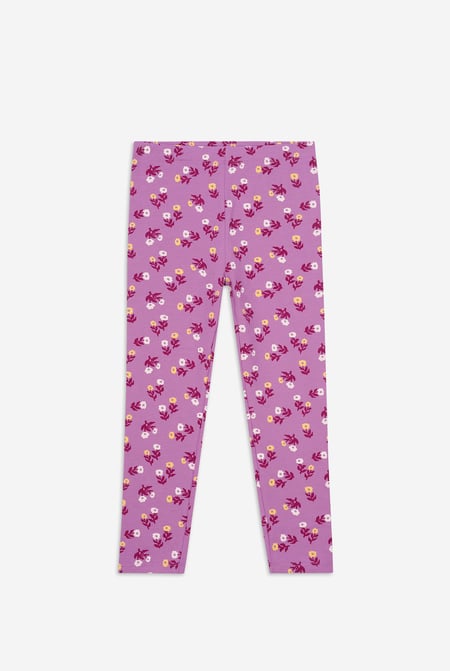 Purple Ditsy Floral Print Leggings (12/18mths-7yrs)