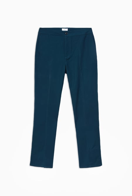 Womens Green Front Seam Chino Trouser
