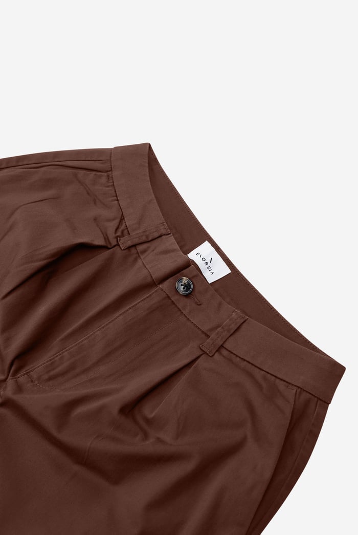 Womens Pleated Cropped Trouser