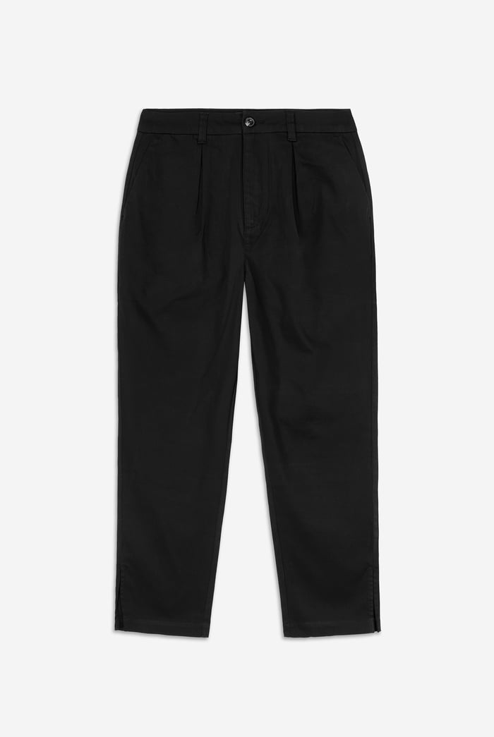Womens Pleated Cropped Trouser