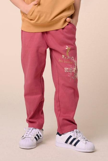 Boys Navy Best Buddies Printed Trouser ( 2yrs-9yrs)