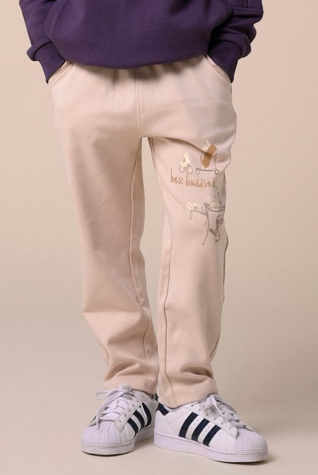 Boys Navy Best Buddies Printed Trouser ( 2yrs-9yrs)