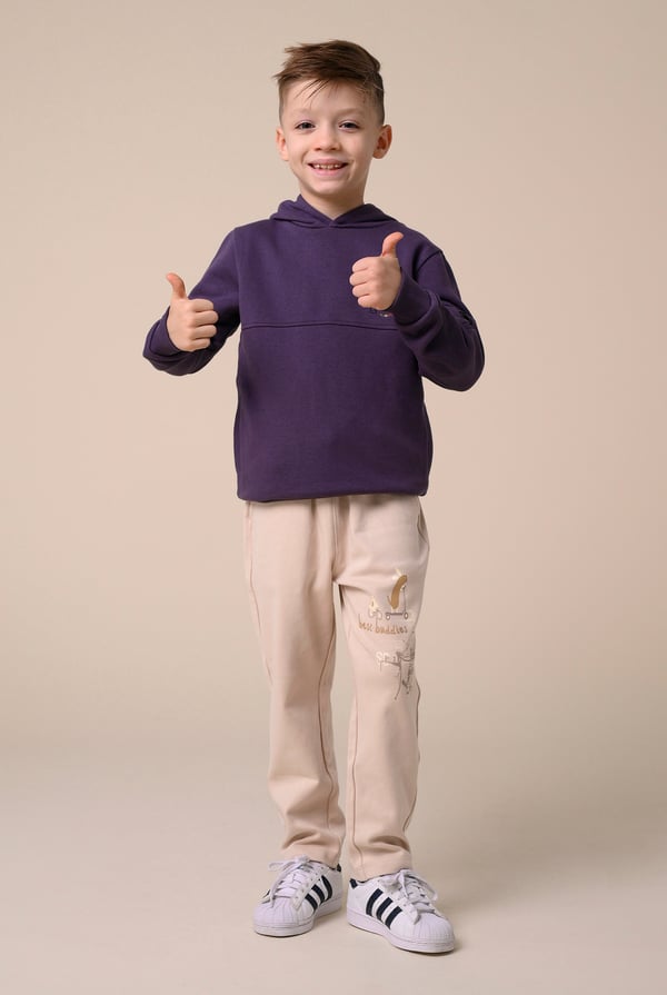 Boys Cream Best Buddies Printed Trouser ( 2yrs-9yrs)