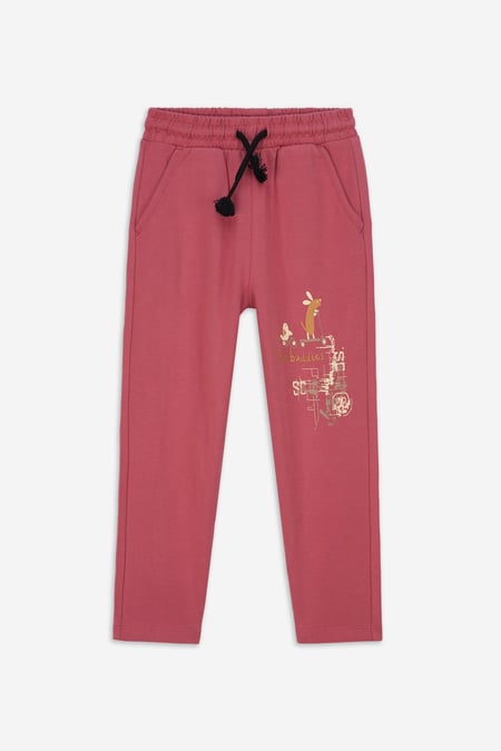Boys Red Best Buddies Printed Trouser ( 2yrs-9yrs)
