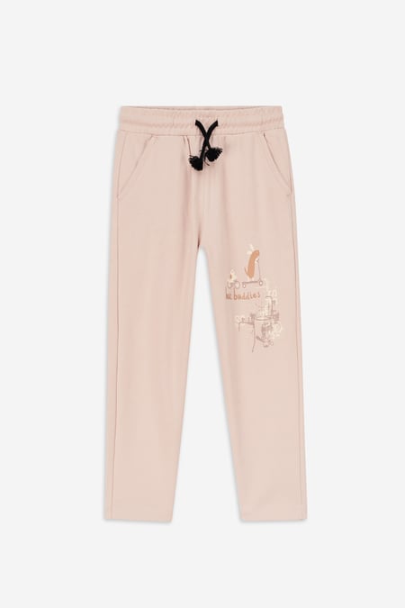 Boys Cream Best Buddies Printed Trouser ( 2yrs-9yrs)