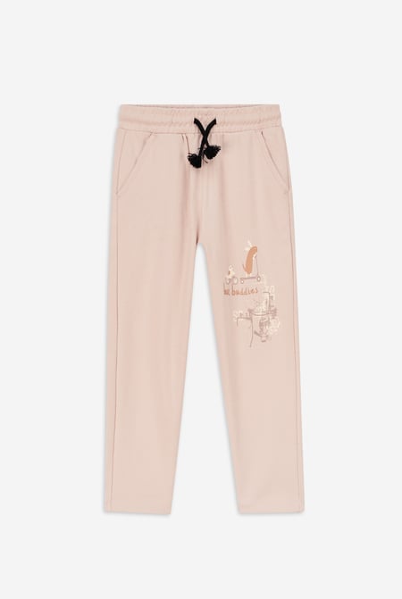 Boys Cream Best Buddies Printed Trouser ( 2yrs-9yrs)