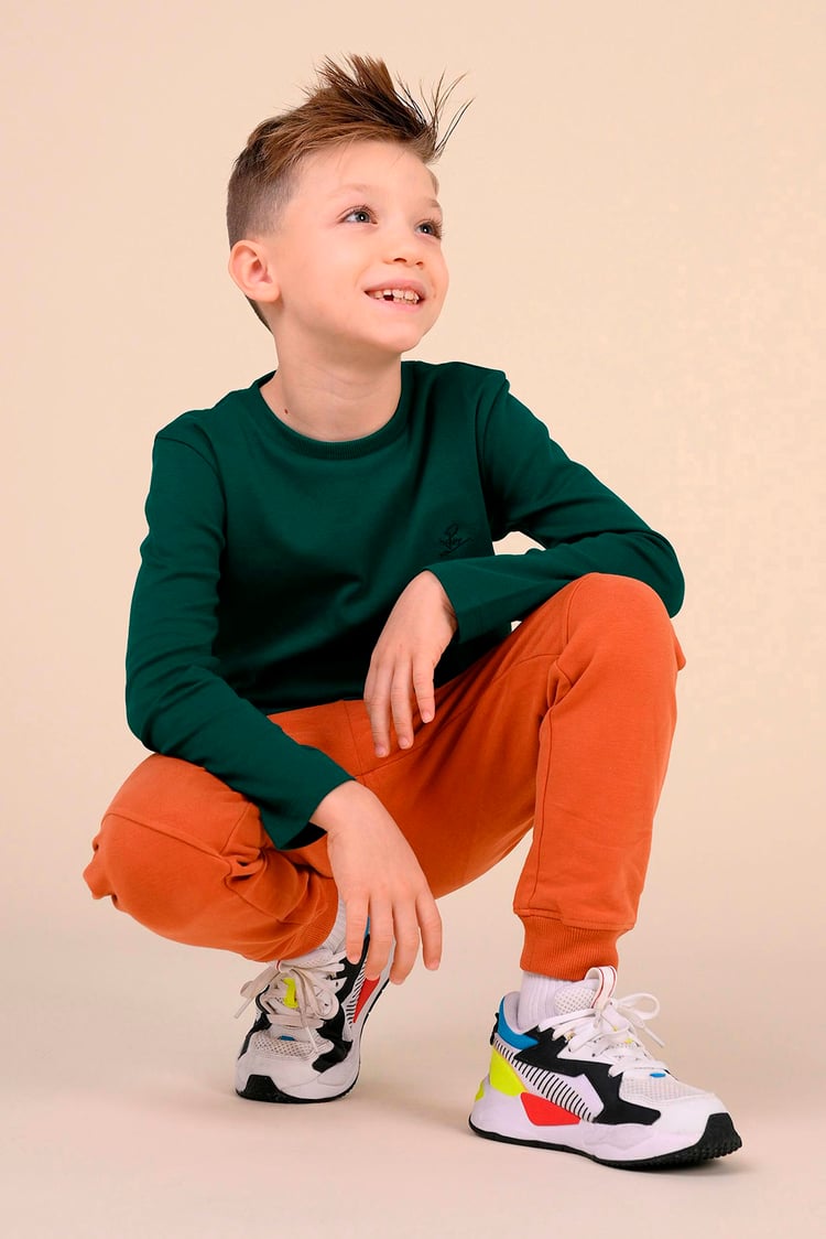 Boys Long Sleeve Plain T-Shirt ( 6yrs-11yrs)