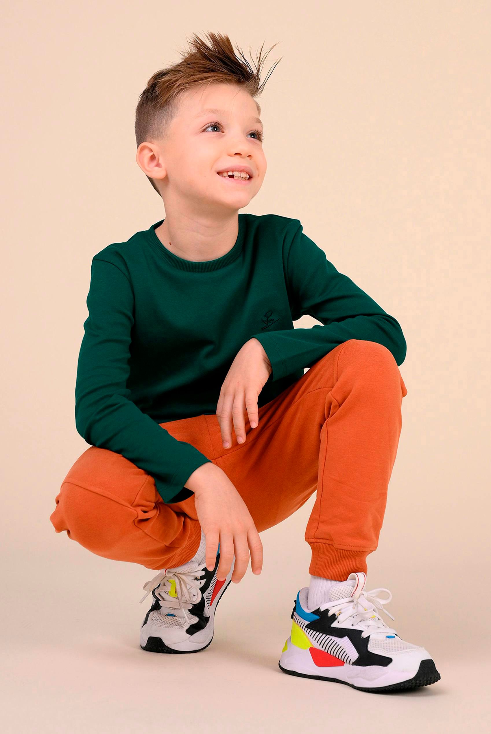 Boys Long Sleeve Plain T-Shirt ( 6yrs-11yrs)