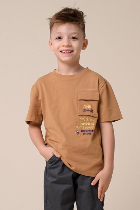 Boys Blue Utility Pocket Detailed  T-Shirt ( 6yrs-11yrs)