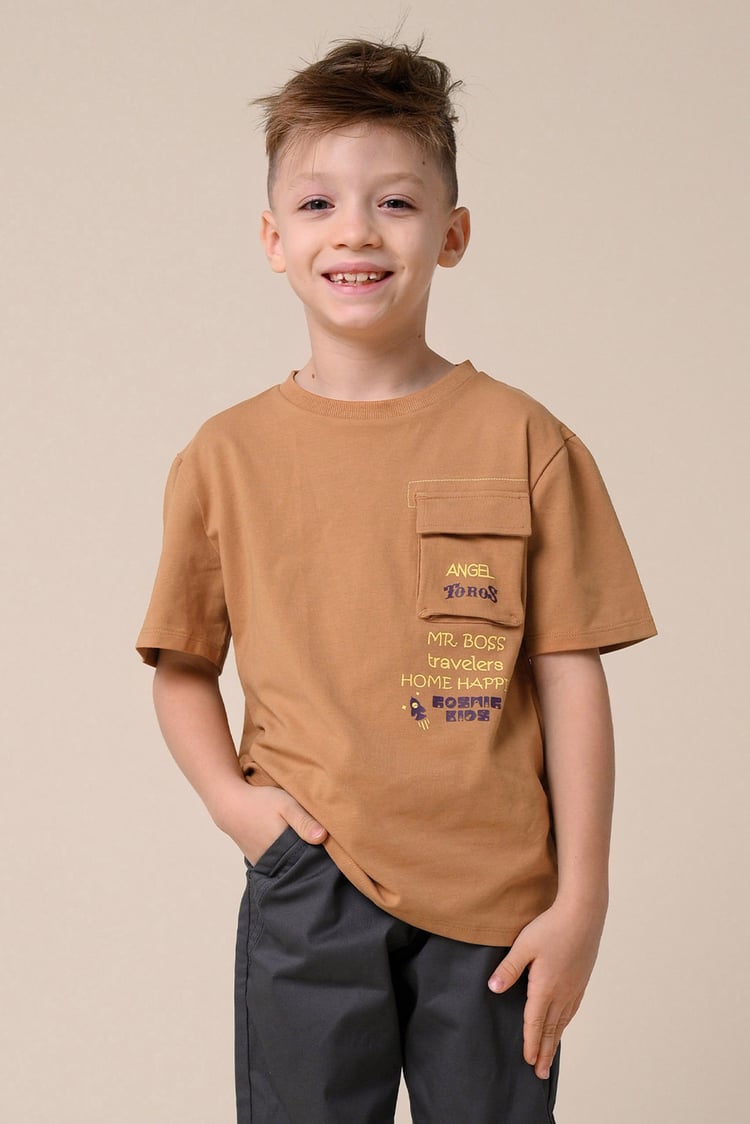 Boys Utility Pocket Detailed  T-Shirt ( 6yrs-11yrs)