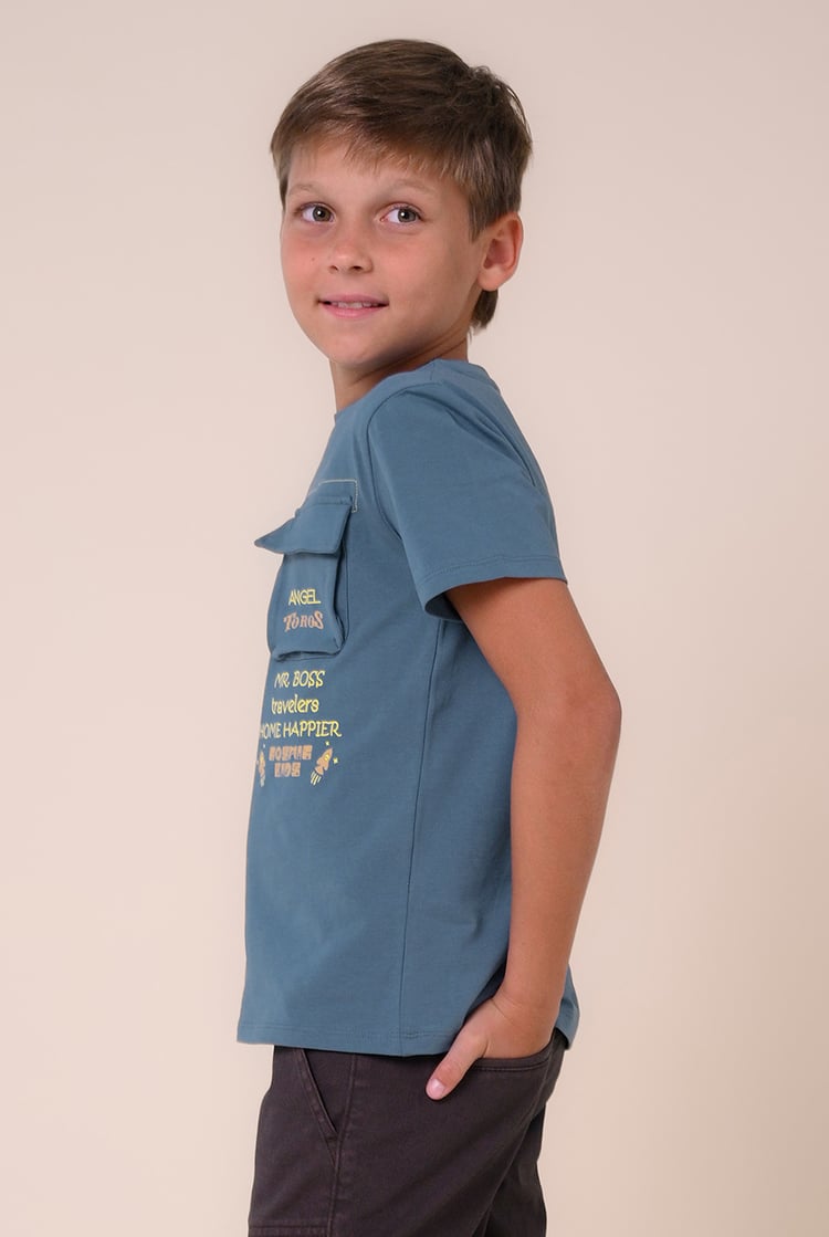 Boys Utility Pocket Detailed  T-Shirt ( 6yrs-11yrs)