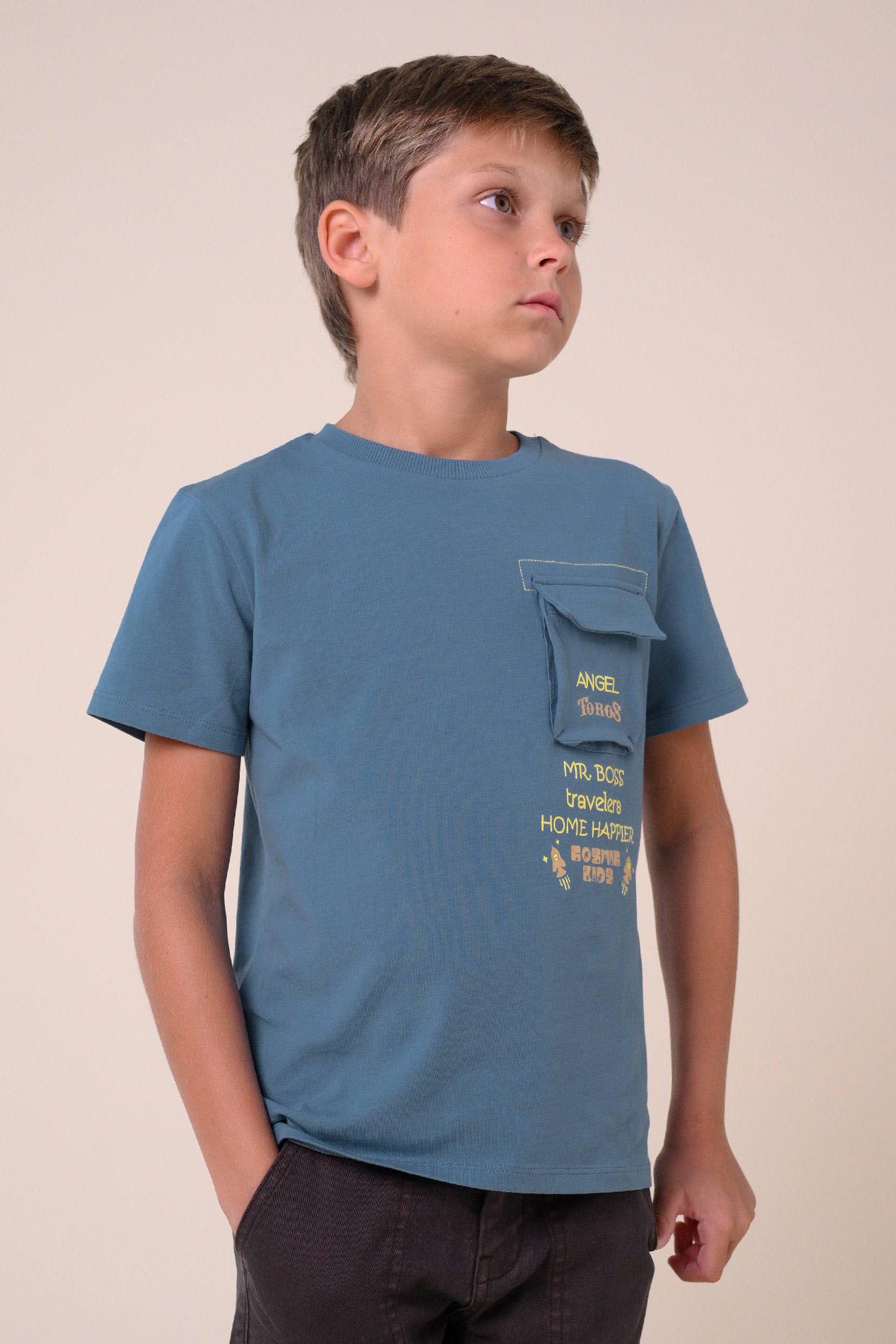 Boys Utility Pocket Detailed  T-Shirt ( 6yrs-11yrs)