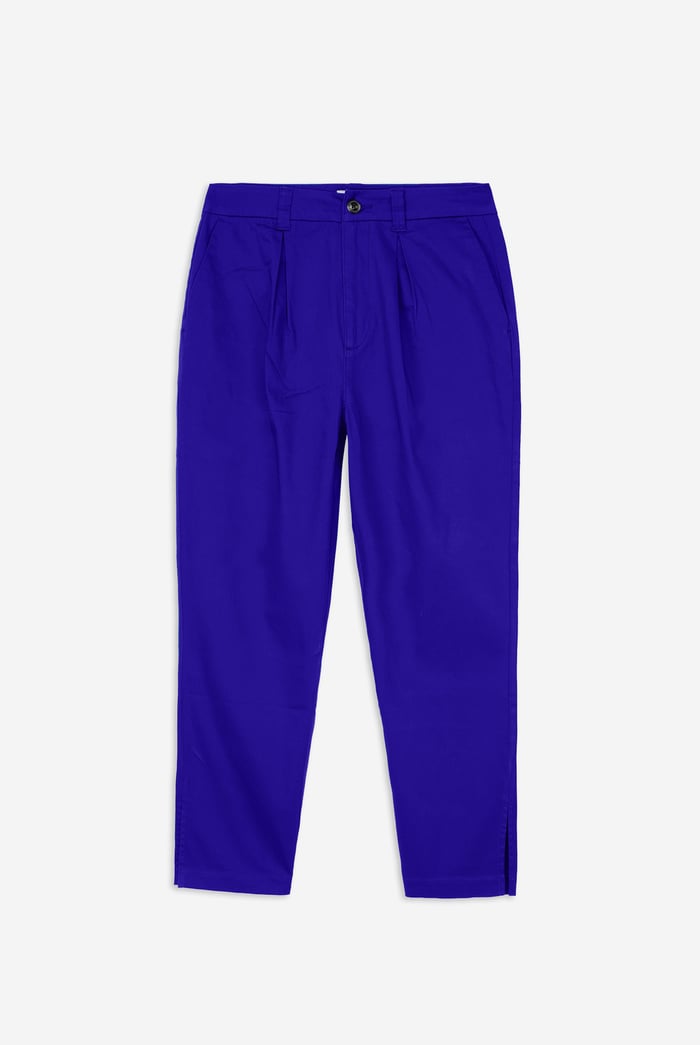 Womens Pleated Cropped Trouser
