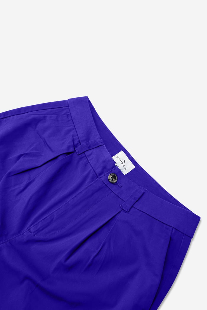 Womens Pleated Cropped Trouser
