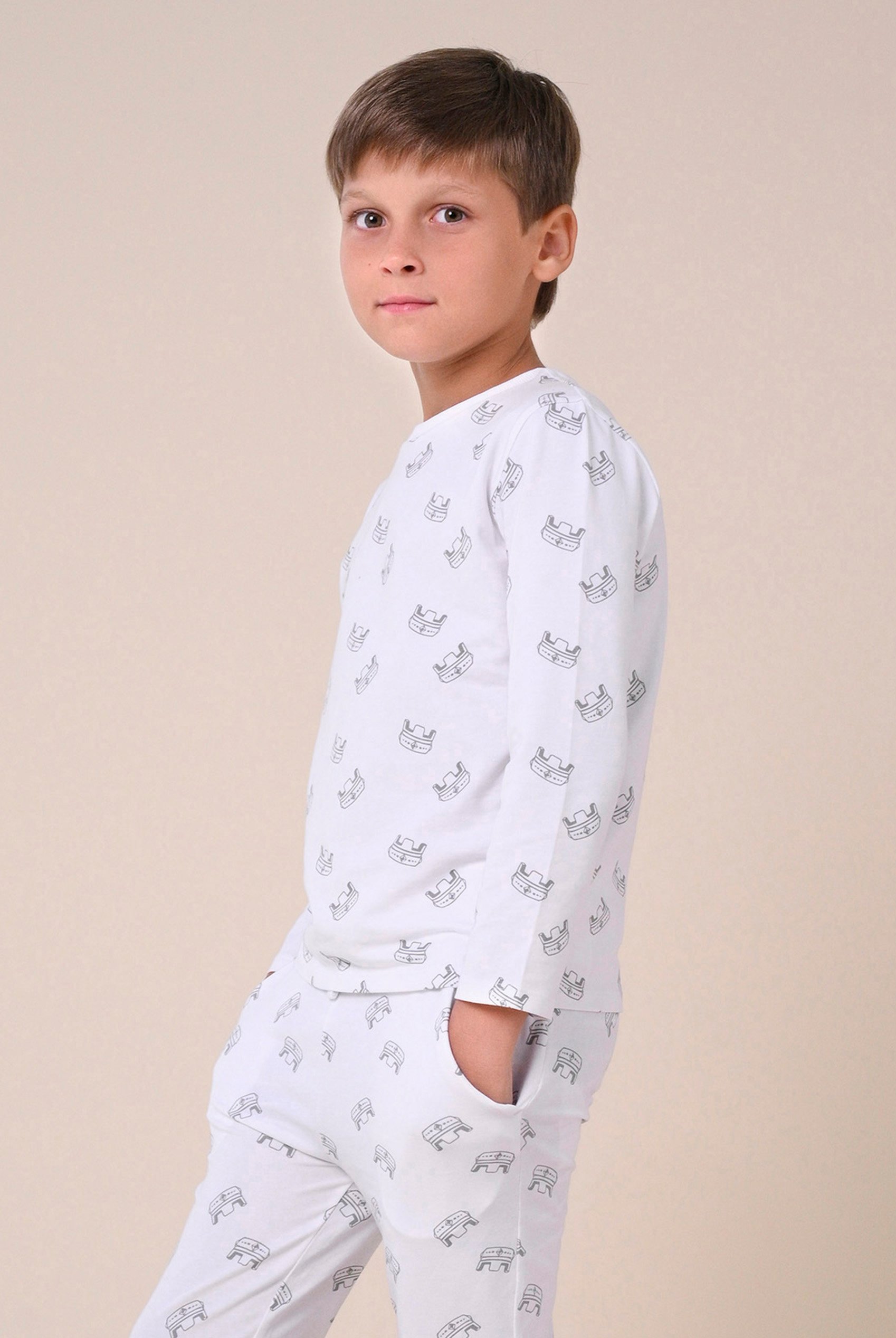 Boys Crown Printed T-shirt ( 12/18mths-7yrs)