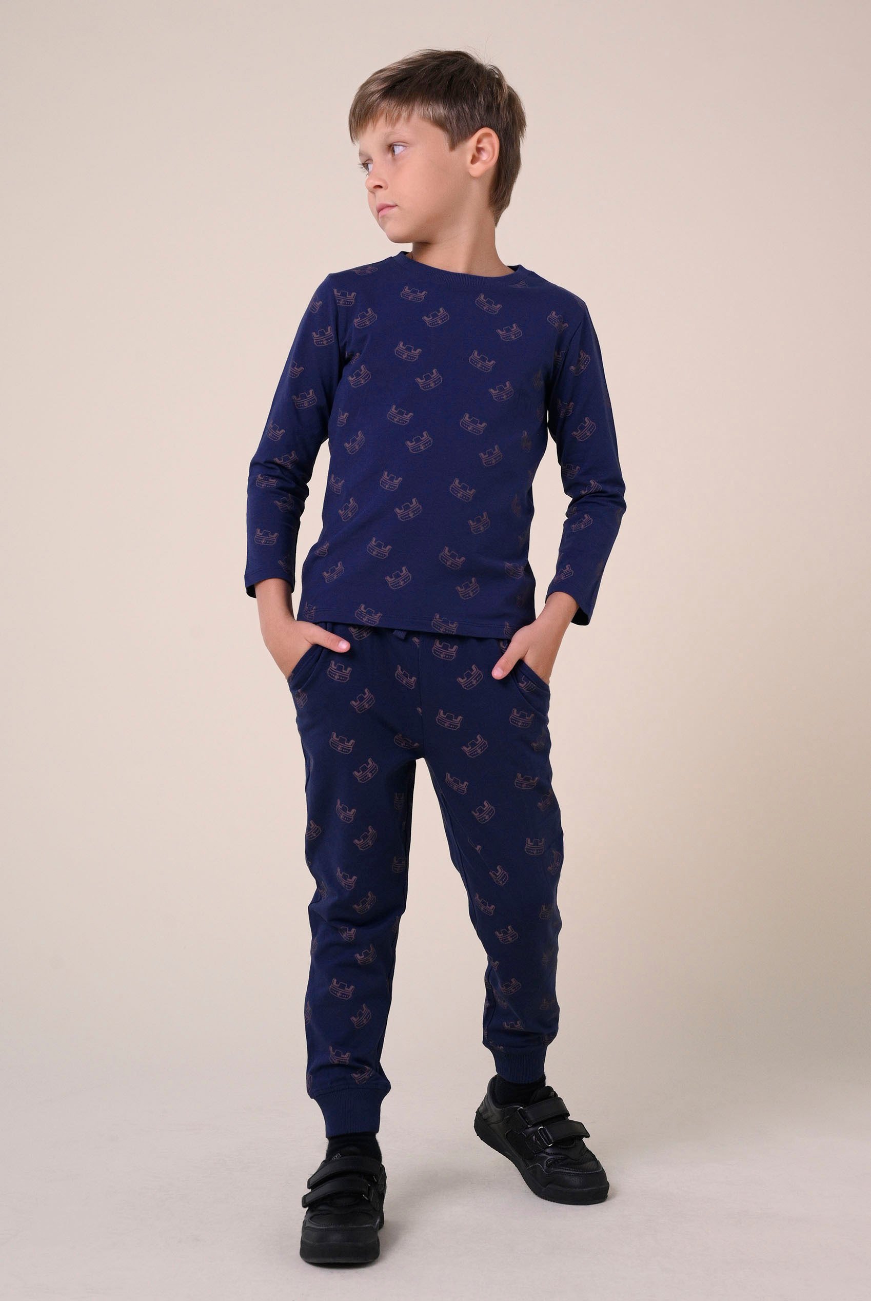 Boys Crown Printed T-shirt ( 12/18mths-7yrs)