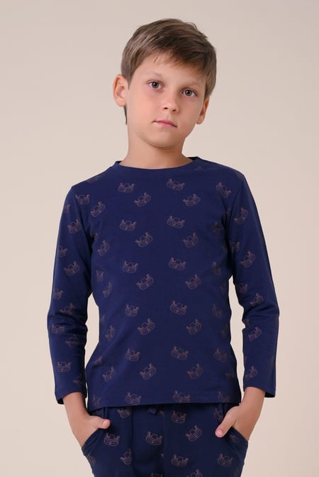 Boys Crown Printed T-shirt ( 12/18mths-7yrs)