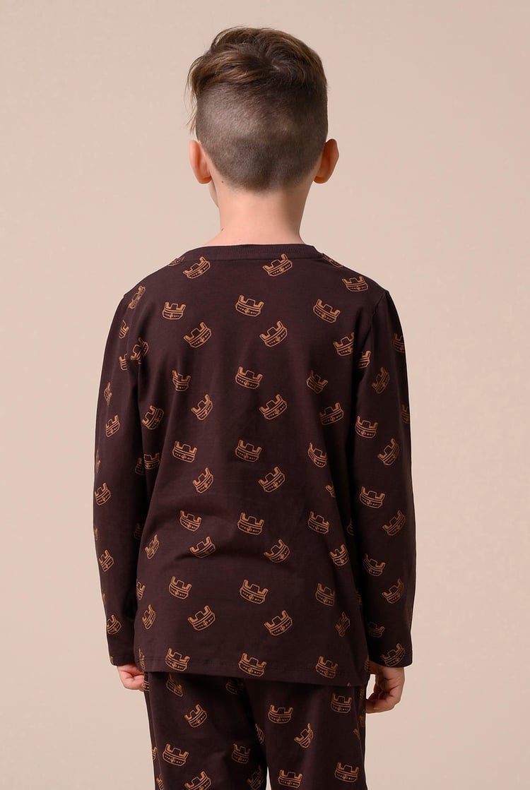 Boys Crown Printed T-shirt ( 12/18mths-7yrs)