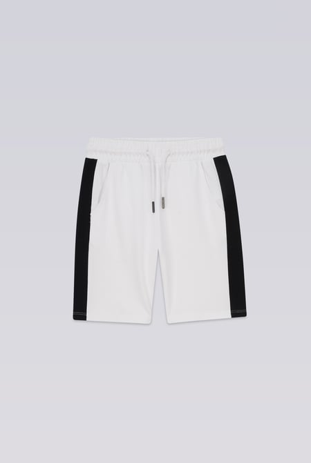 Boys White Colour Block Shorts ( 3yrs-9yrs)