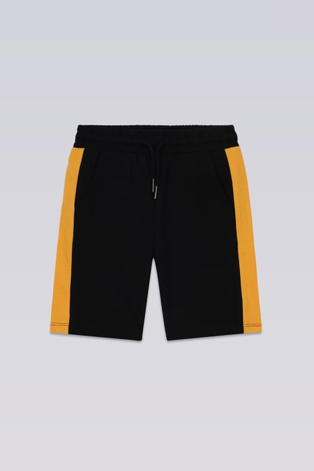 Boys Black Colour Block Shorts ( 3yrs-9yrs)