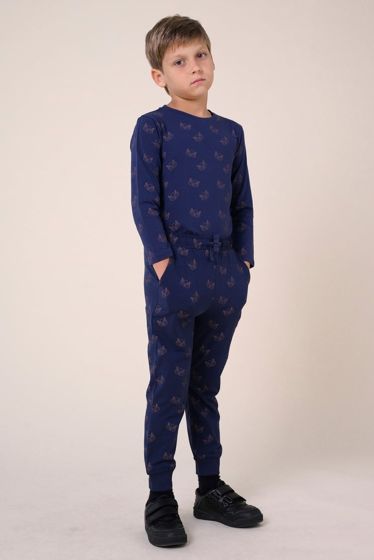 Boys Crown Print Jogger ( 12/18mths-7yrs)