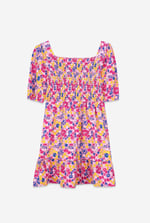 Girls Printed Smoky Tiered Dress ( 5yrs-11yrs)